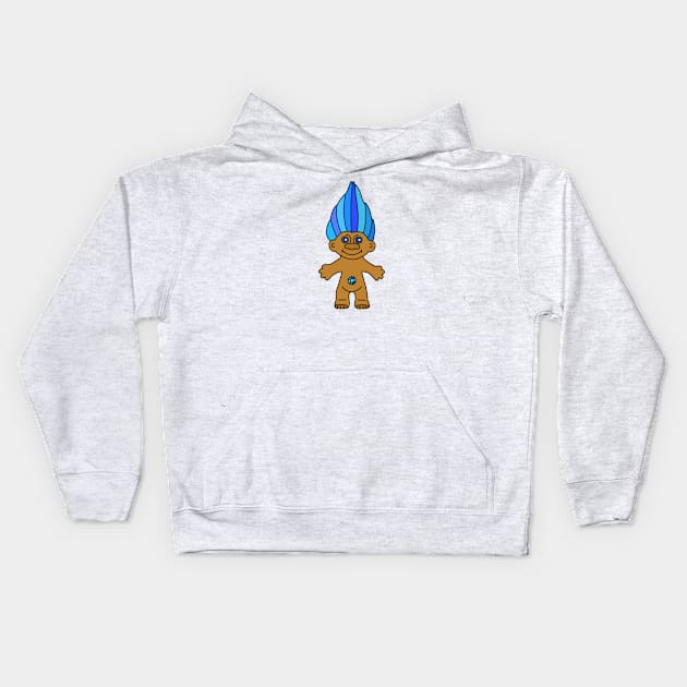 Blue Troll Kids Hoodie by Eclipse in Flames